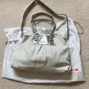 Coach Ashley White and Silver with dust cover